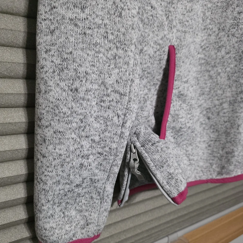 SIMPLY SOUTHERN Gray and Pink Quarter-Zip Pullover - Picture 4 of 4